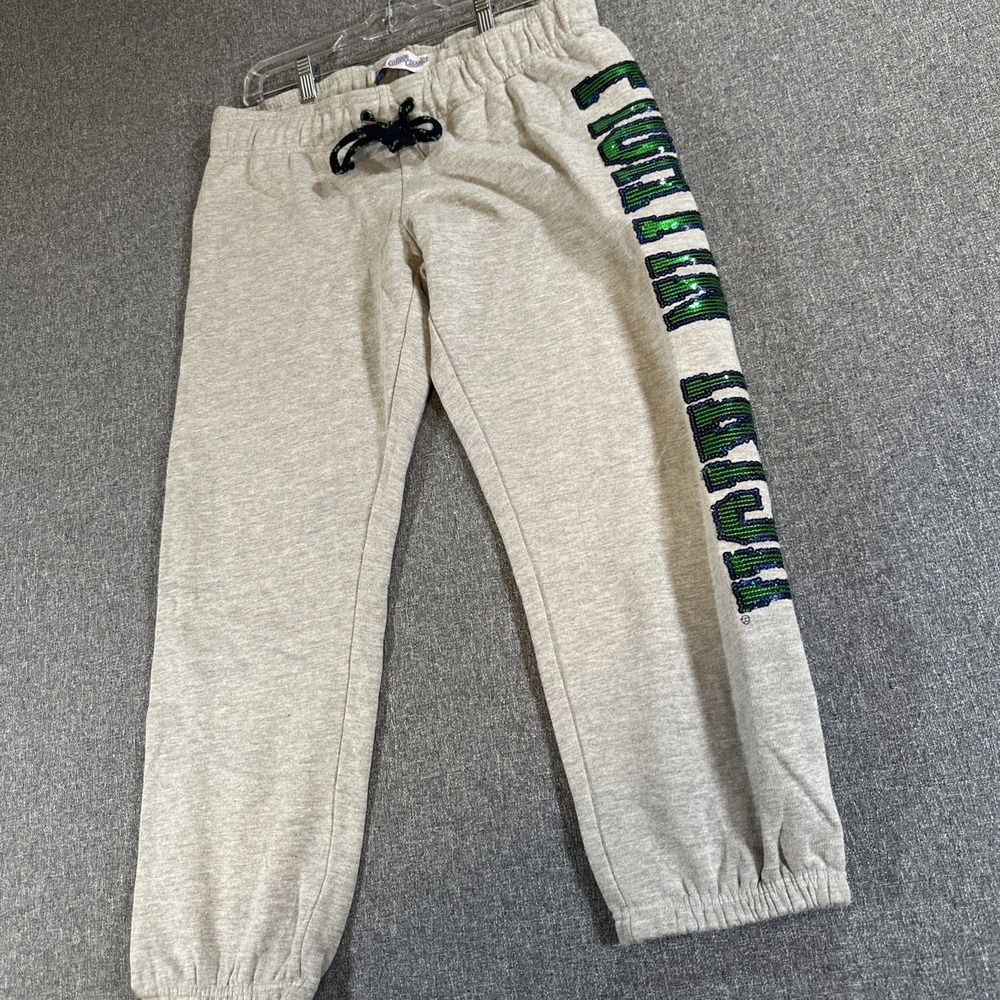 Notre Dame Fighting Irish Sweatpants Mens Large Gray Logo Joggers NCAA‎
